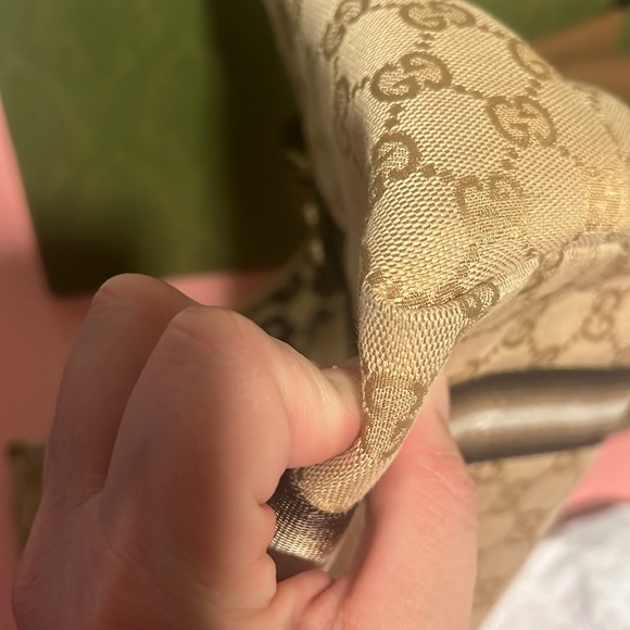 Gucci Canvas Tote Khaki And Gold - Picture 11 of 15